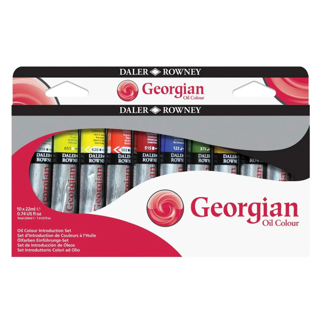 Daler Rowney Georgian Oil Introduction Paint Set of 10x22ml - Nail Gallerys