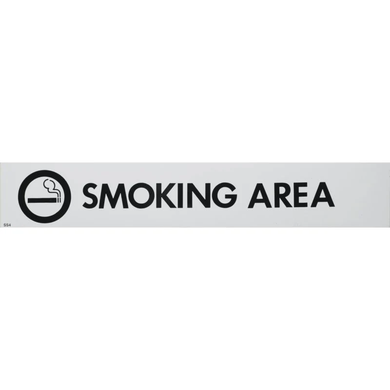 Self Adhesive Sign Smoking Area 55x330mm - Nail Gallerys