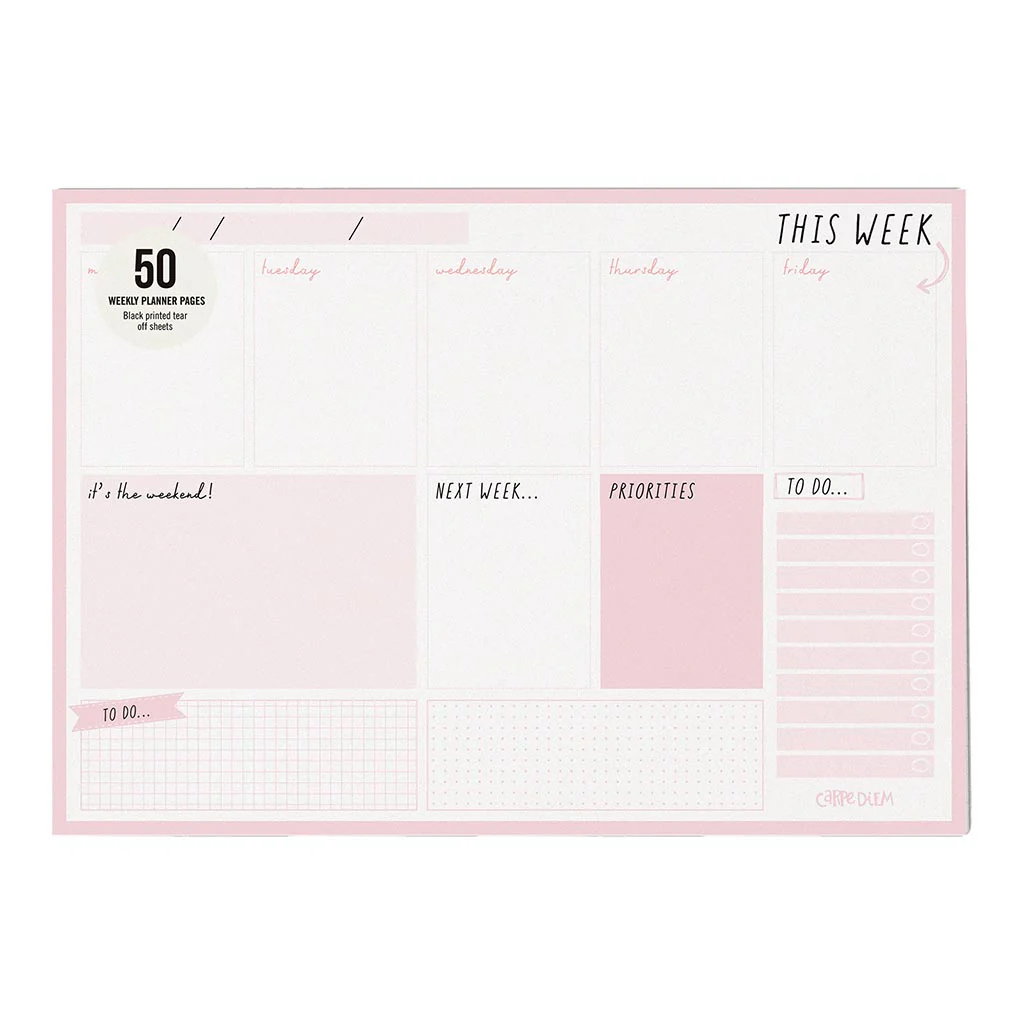Carpe Diem Weekly Planner Pads - Nail Gallerys