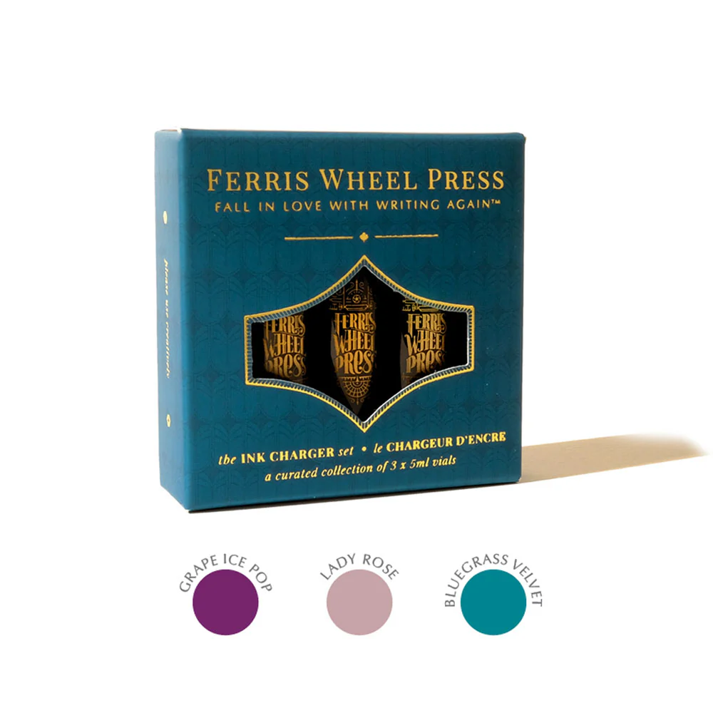 Ferris Wheel Press Ink Charger Set The Lady Rose Trio - Nail Gallerys