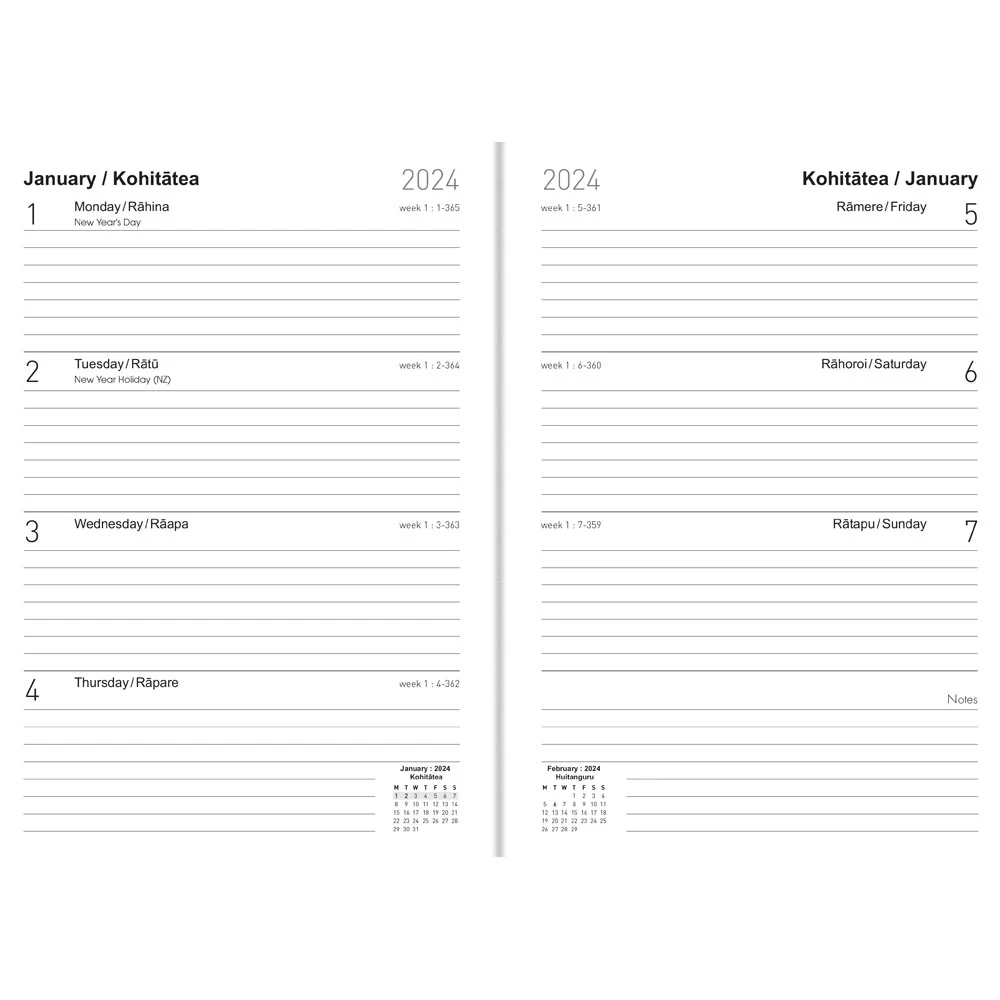 Kanuka Glen Art A53 Diary 2024 - Nail Gallerys