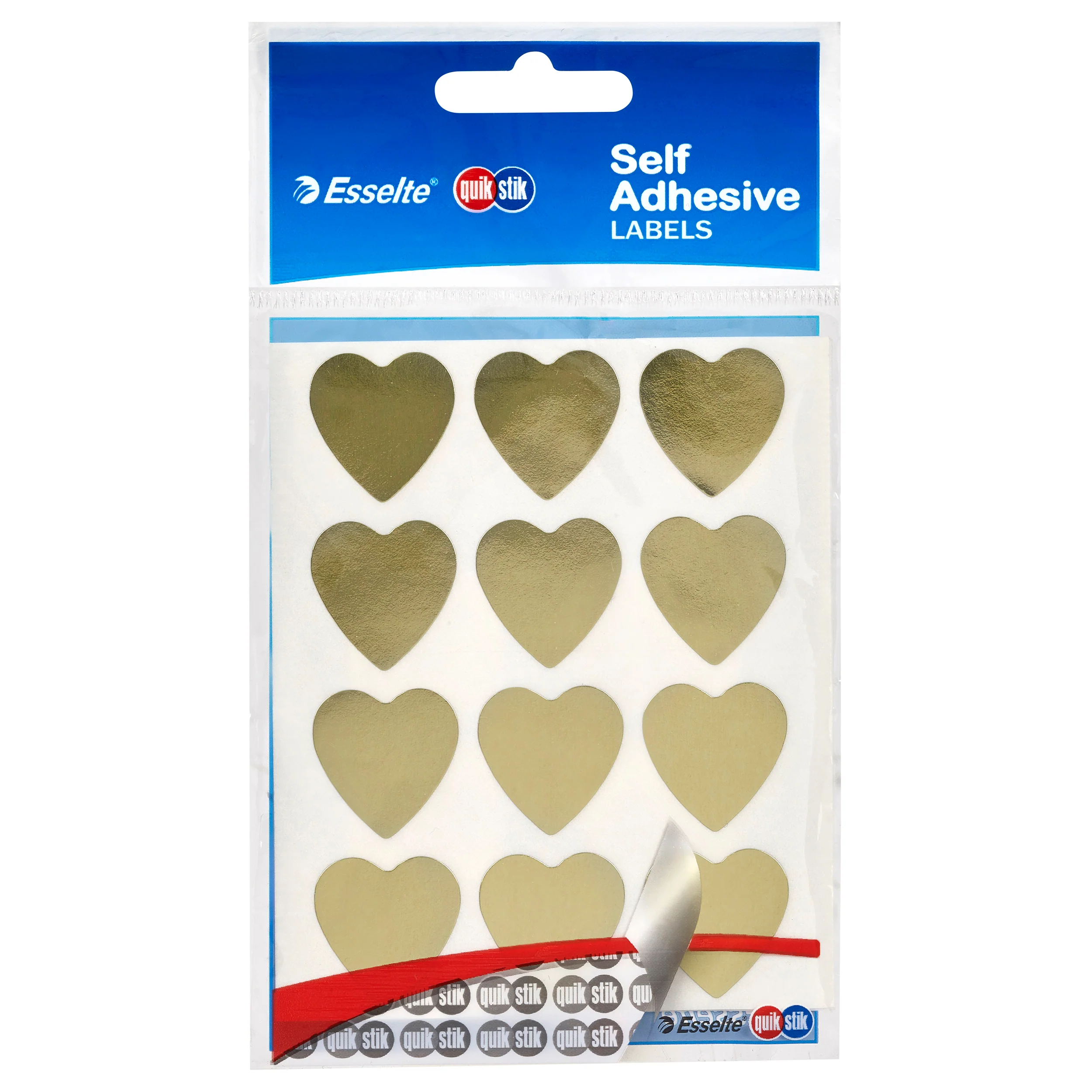 Quikstik Labels Heart 48 Labels - Nail Gallerys