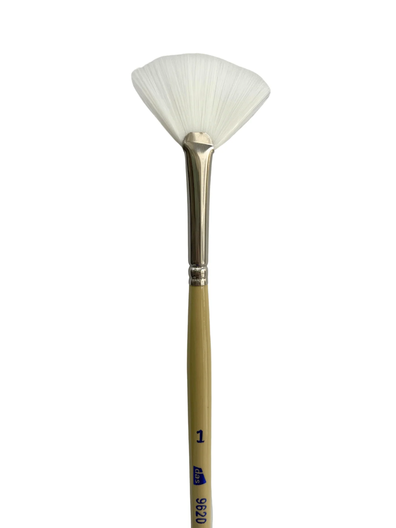 Das S9620 White Taklon Fan Brushes - Nail Gallerys