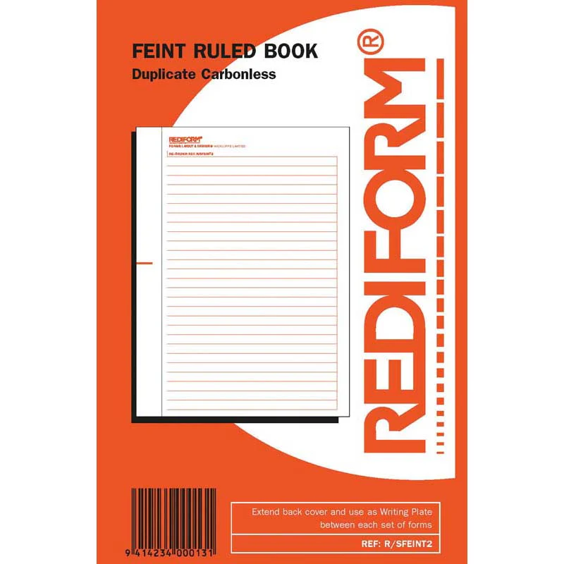 Rediform Book Feint Ruled R/sfeint2 Duplicate 50 Leaf - Nail Gallerys