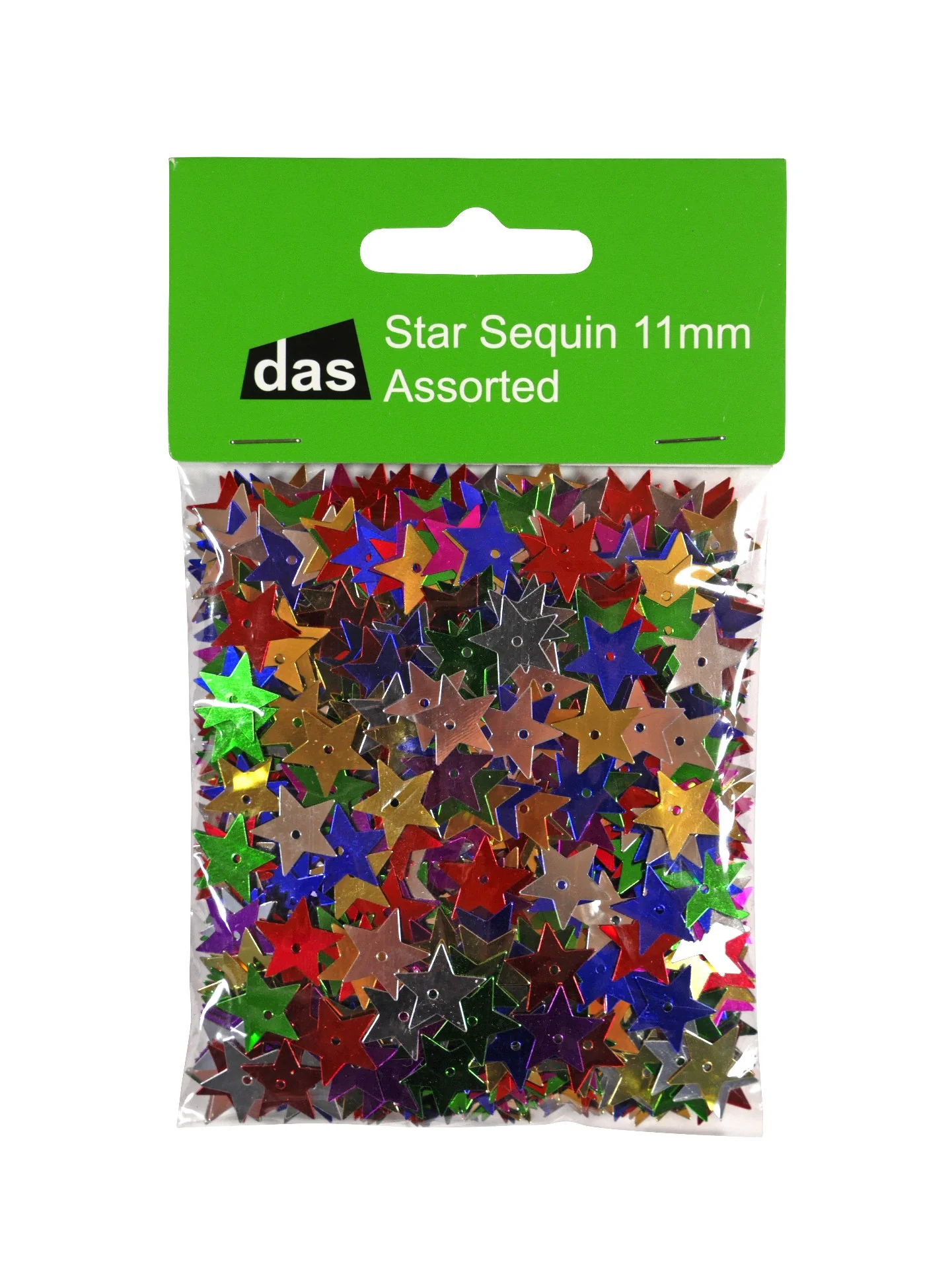Das Star Sequins Assorted Colour 11mm 25g - Nail Gallerys