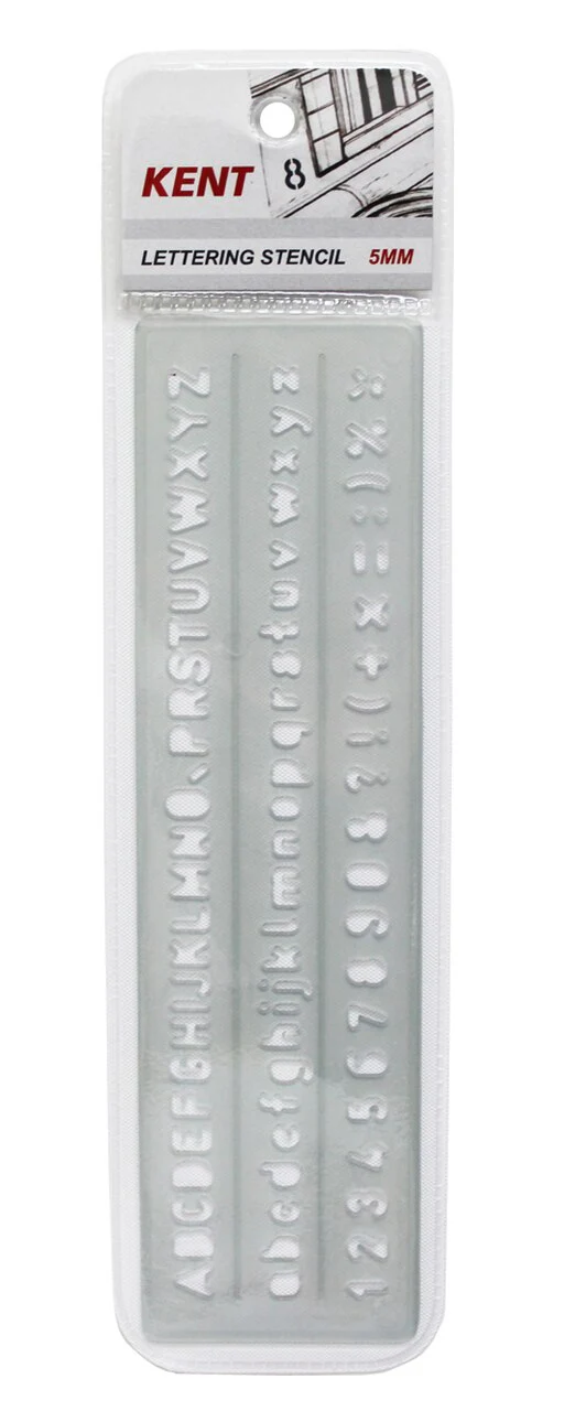 Kent Lettering Stencil 5mm - Nail Gallerys