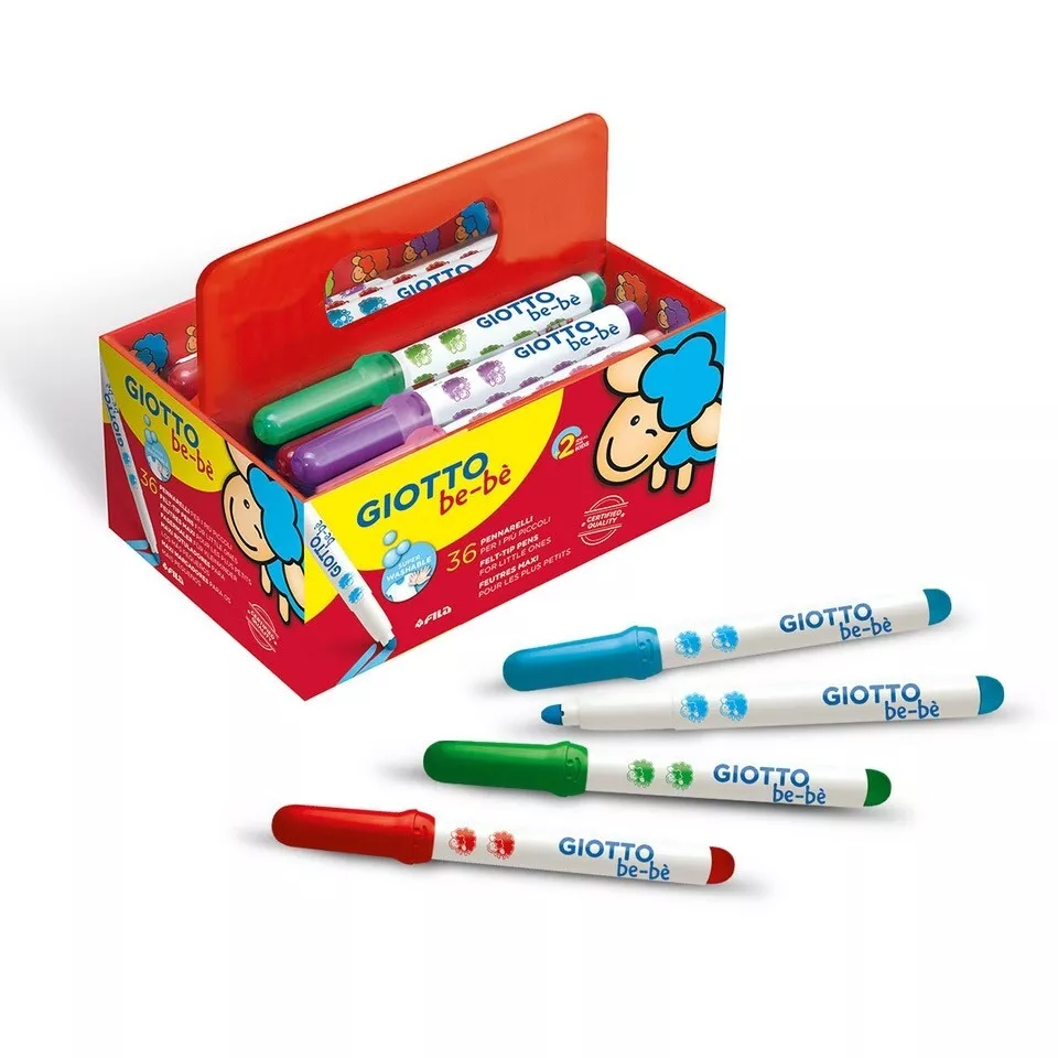 Giotto Be-Be Fibre Pens School Pack of 36 - Nail Gallerys
