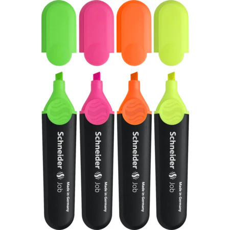 Schneider Job Highlighters Wallet Of 4 - Nail Gallerys