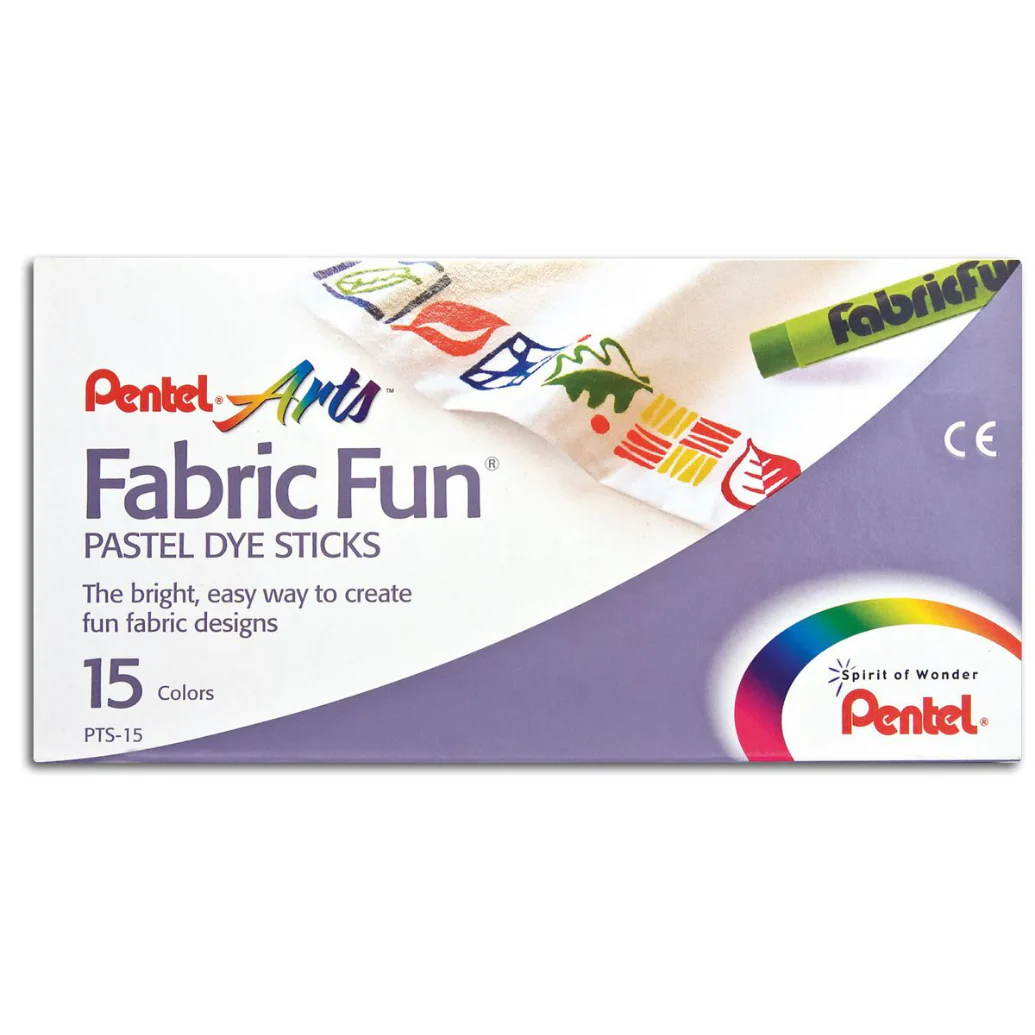 Pentel Fabric Fun Pastel Dye Sticks Assorted Set of 15 - Nail Gallerys