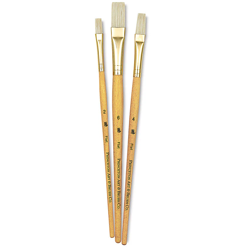 Princeton Real Value Natural Bristle 9104 Brushes Set Of 3 - Nail Gallerys