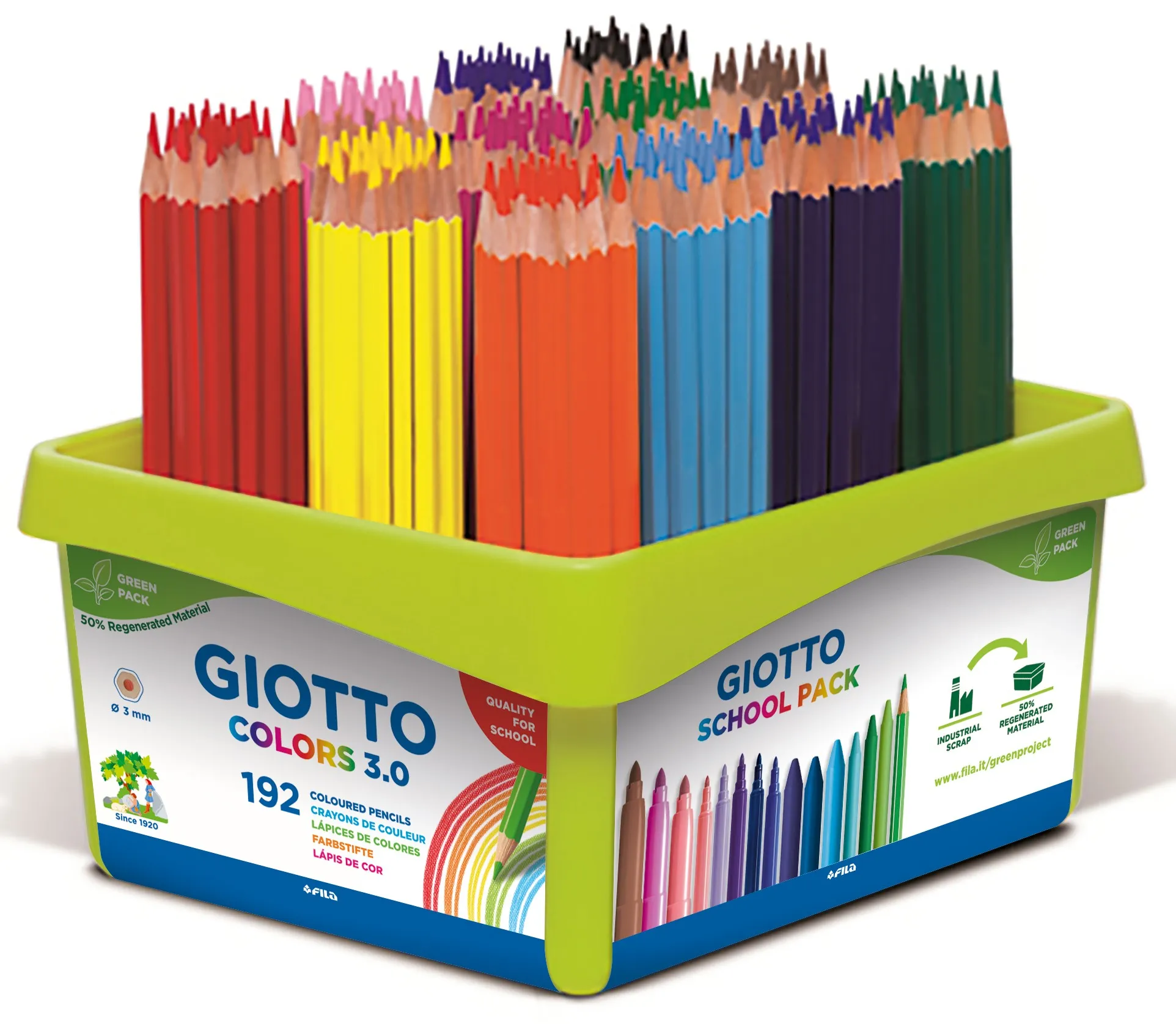 Giotto 3.0 Colouring Pencils Crate Of 192 - Nail Gallerys