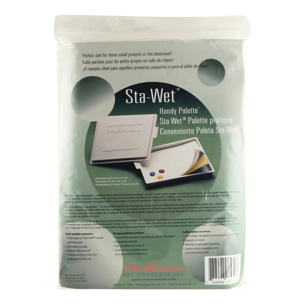 Masterson Sta-Wet Handy Palette 8.5x7 Inches - Nail Gallerys