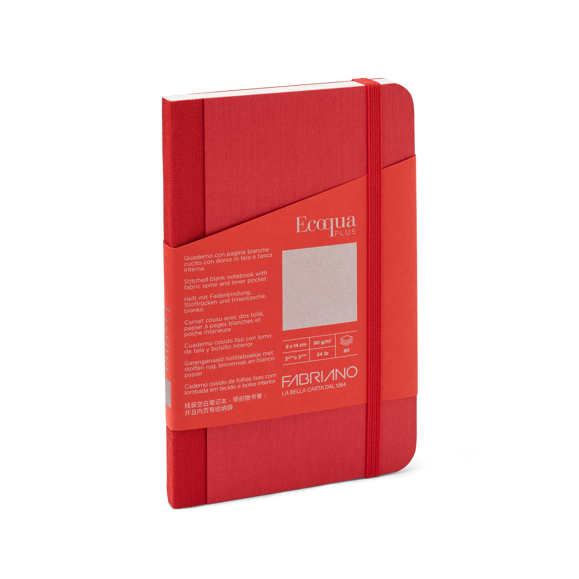 Fabriano Ecoqua Plus Fabric 90gsm Blank Raspberry Notebooks - Nail Gallerys