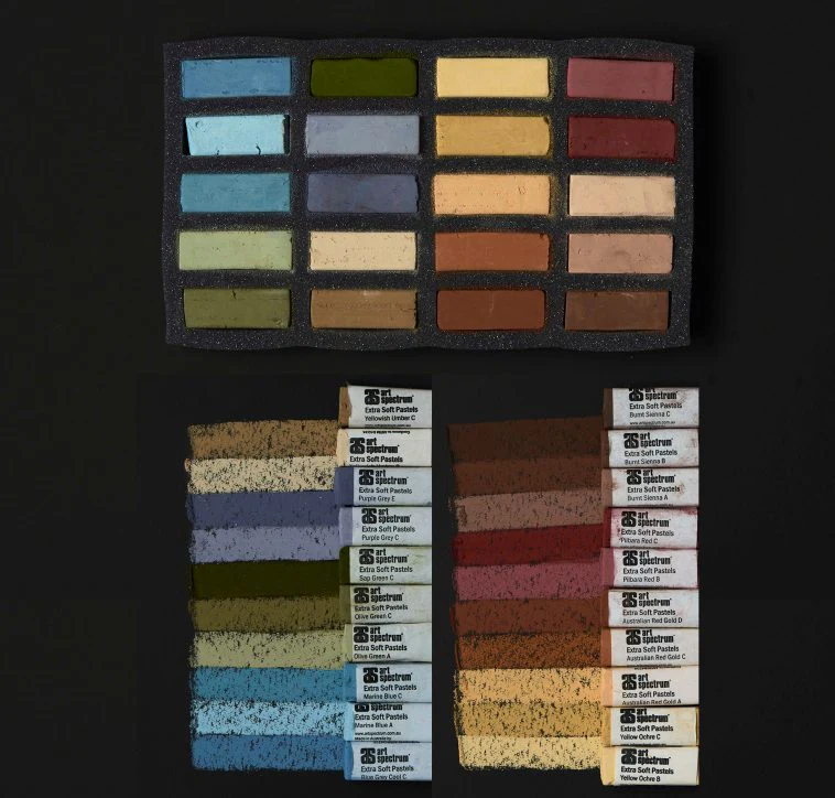 Art Spectrum Extra Soft Square Pastel Set Of 20 - Arid Landscape - Nail Gallerys