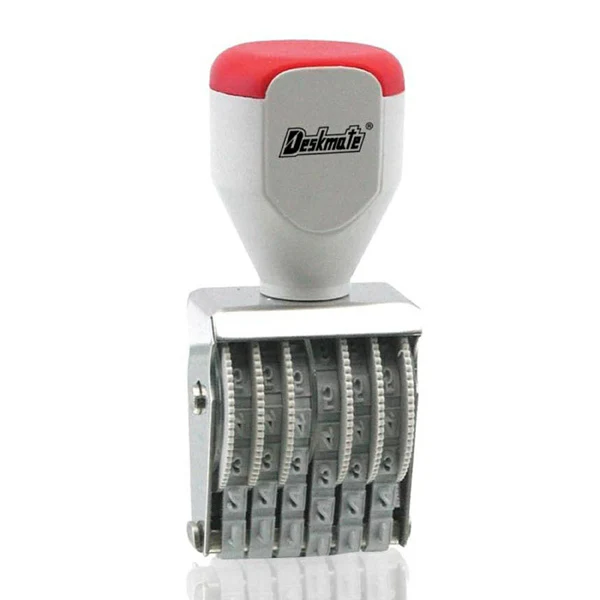 Deskmate Rubber Stamp 6 Band Numberer 4mm - Nail Gallerys