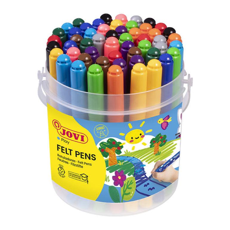 Jovi Washable Maxi Felt-tip Pens Jar Of 48 - Nail Gallerys