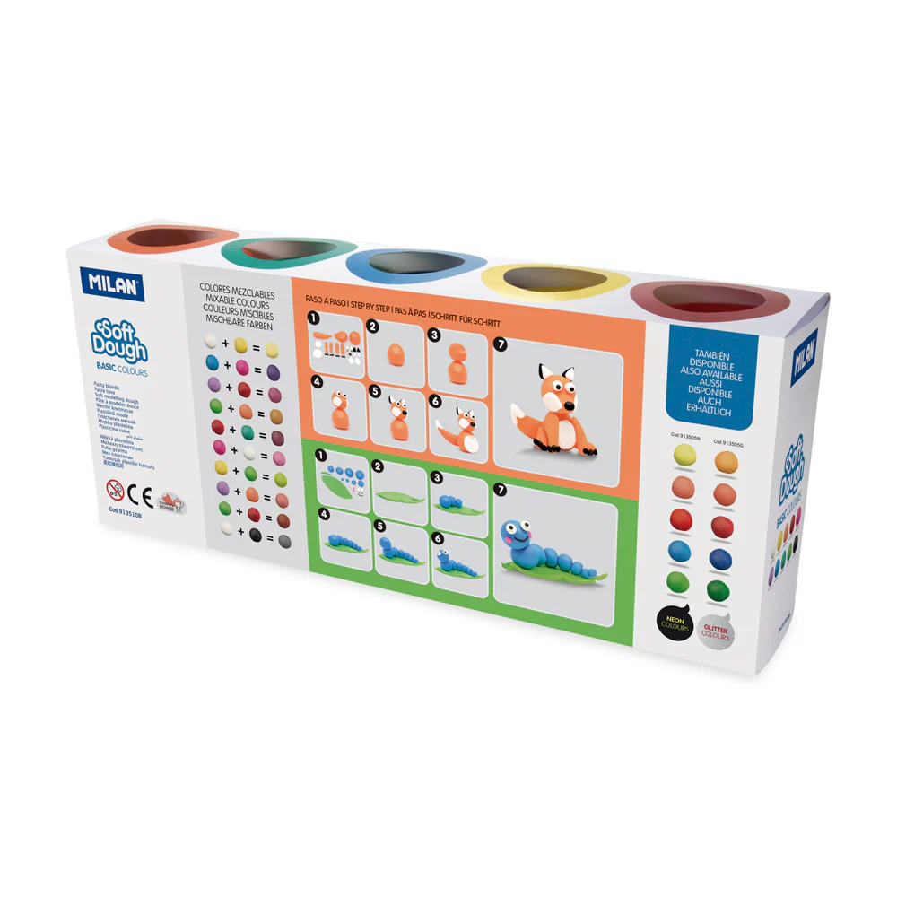 Milan Basic Colours Assorted Soft Dough Set Of 10 - Nail Gallerys