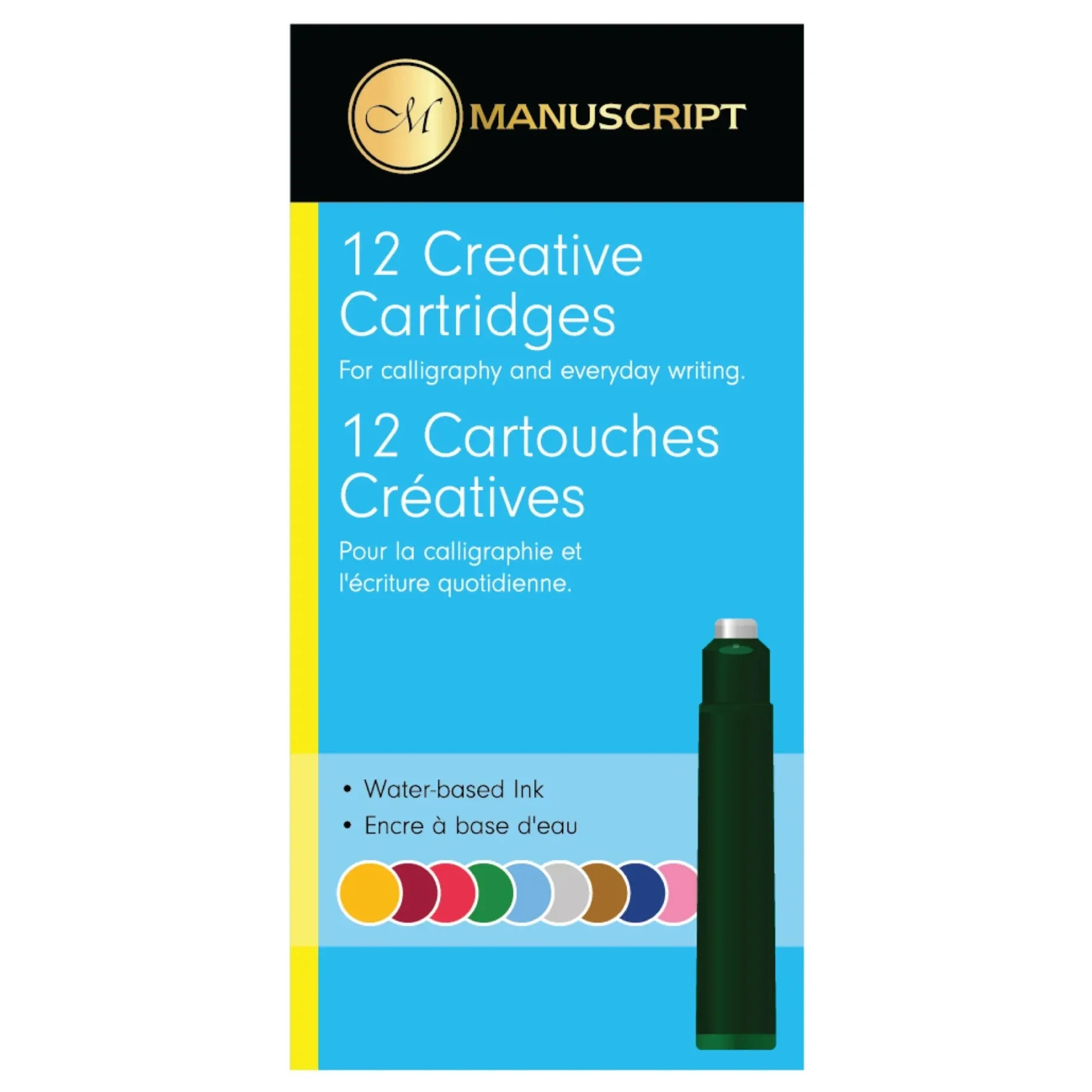 Manuscript Pen Creative Ink Cartridges Assorted Pack Of 12 - Nail Gallerys