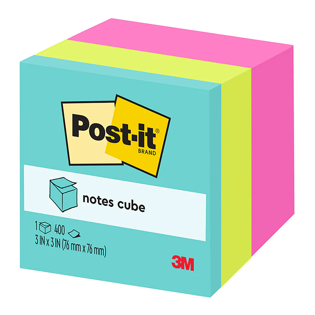 Post-it Notes Memo Cube Pink Wave 2027-rcr 76mmx76mm 400 Sheets - Nail Gallerys