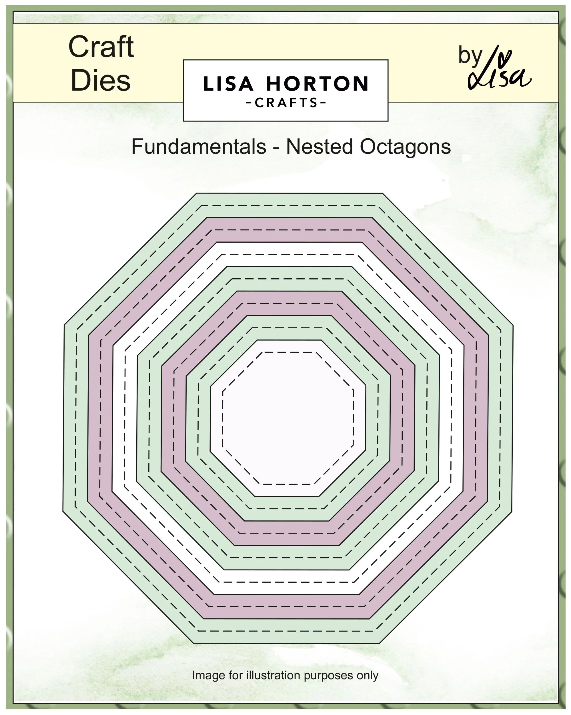 Lisa Horton Crafts Fundamentals Octagon Nested Dies Pack of 6 - Nail Gallerys