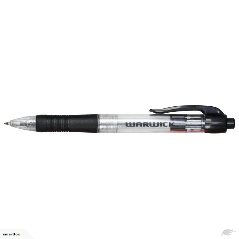 Warwick Pen Ballpoint Retractable Medium Box 12 Comfort Grip - Nail Gallerys