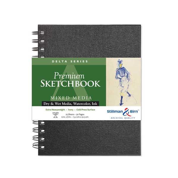 Stillman & Birn Delta Spiral Sketchbooks 270gsm Ivory Rough 25 Sheets - Nail Gallerys