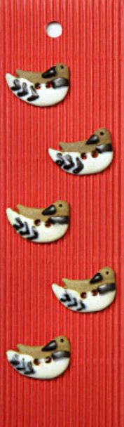 Incomparable Buttons - Birds - Card of 5 - Nail Gallerys