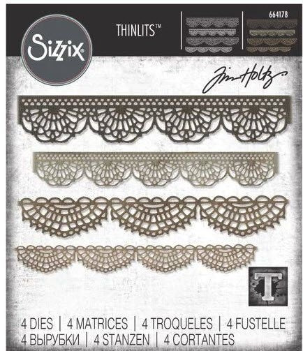 Sizzix by Tim Holtz Crochet Thinlits Dies 4 Pieces - Nail Gallerys