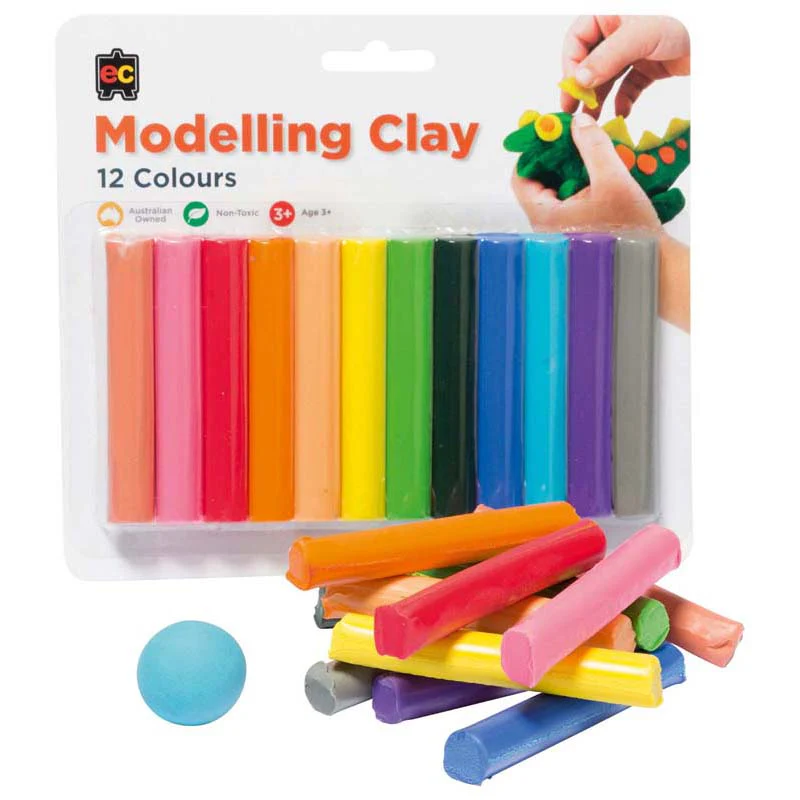 EC Assorted Rainbow Modelling Clay Set of 12 - Nail Gallerys