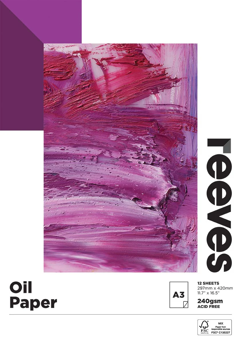 Reeves Oil 240gsm 12 Sheet Pads - Nail Gallerys