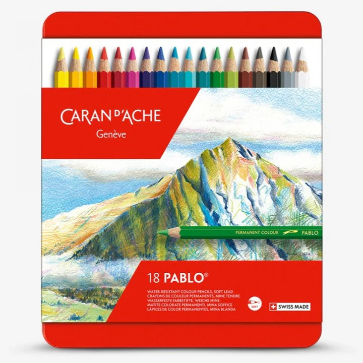 Caran D'ache Pablo Colouring Pencil Set of 18 - Nail Gallerys