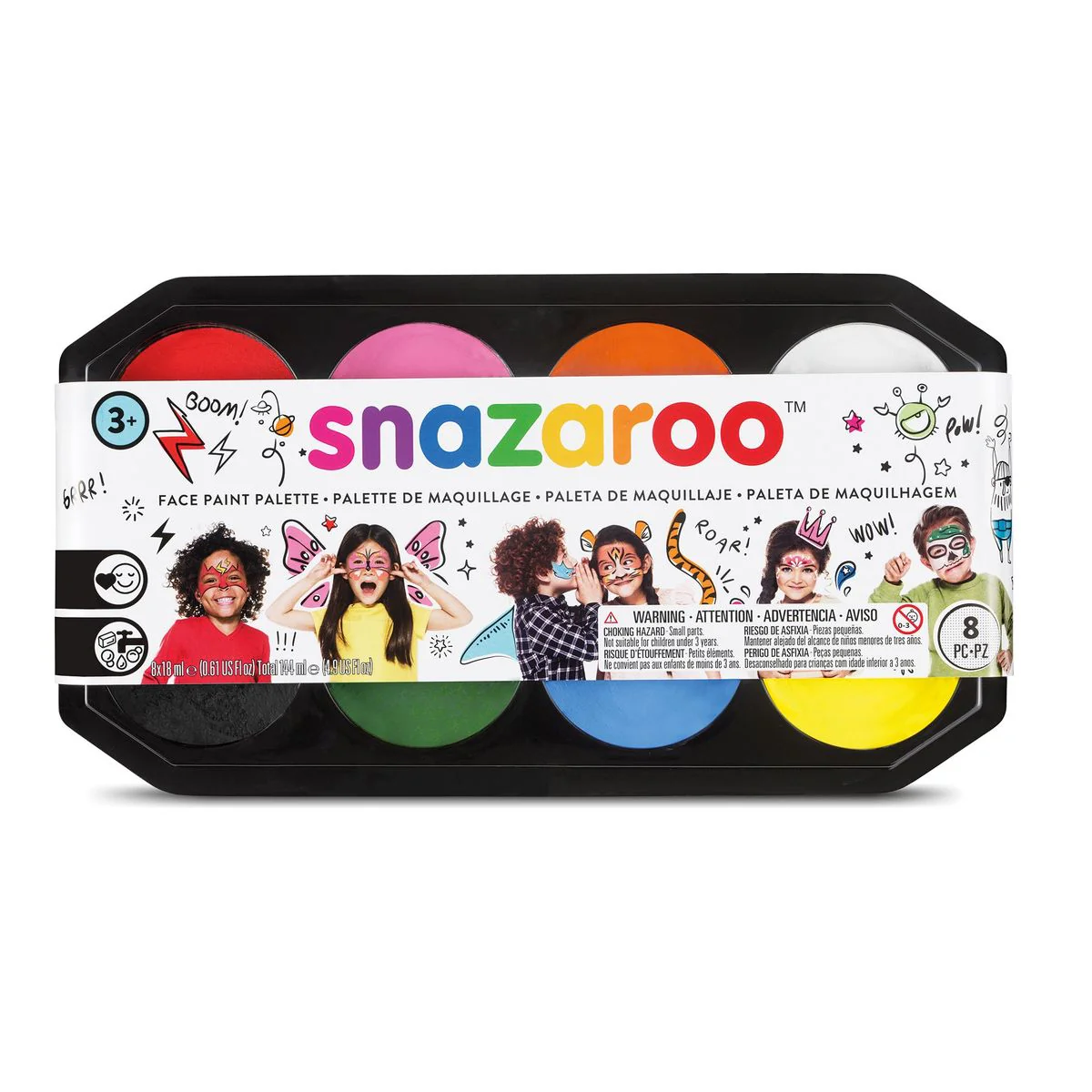 Snazaroo Palette Kit 8x18ml - Nail Gallerys