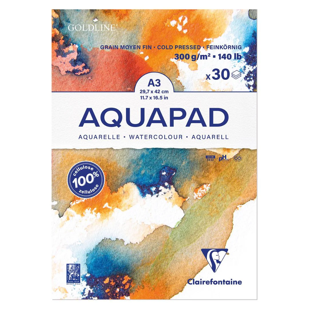 Clairefontaine Goldline Aquapad 300g 30 Sheet - Nail Gallerys
