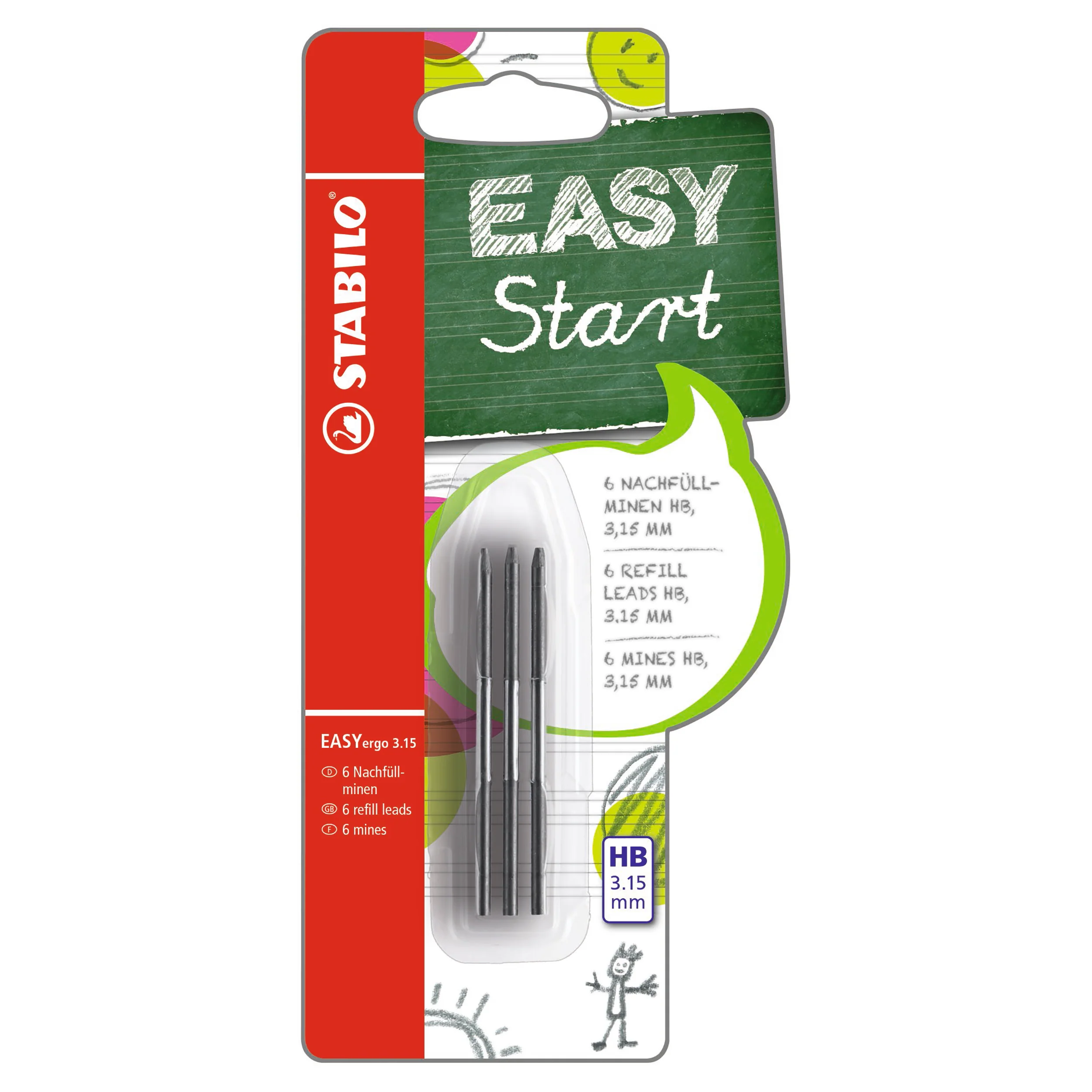 Stabilo Easy Start Hb Leads Cd6 - Nail Gallerys