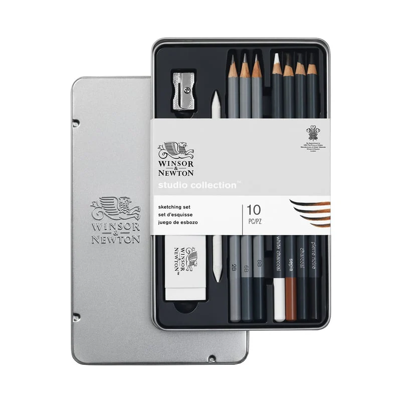 Winsor & Newton Studio Sketching Pencils Set of 10 - Nail Gallerys