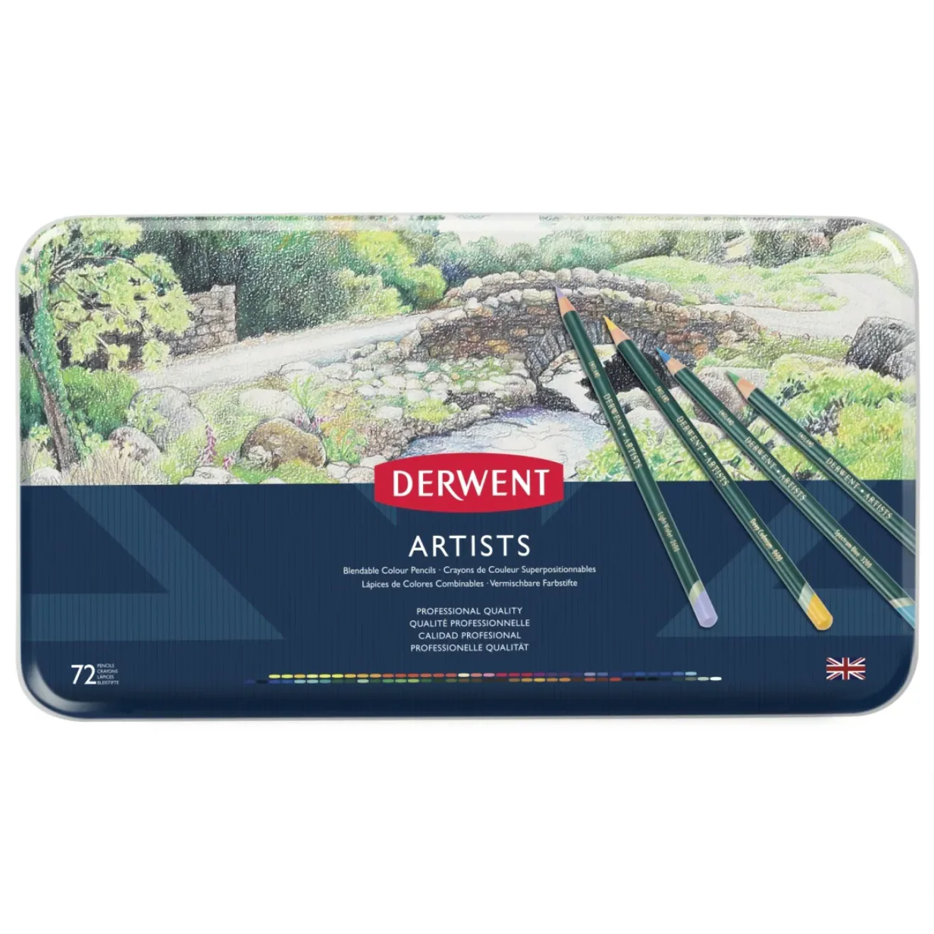 Derwent Artists' Pencil Tin of 72 - Nail Gallerys