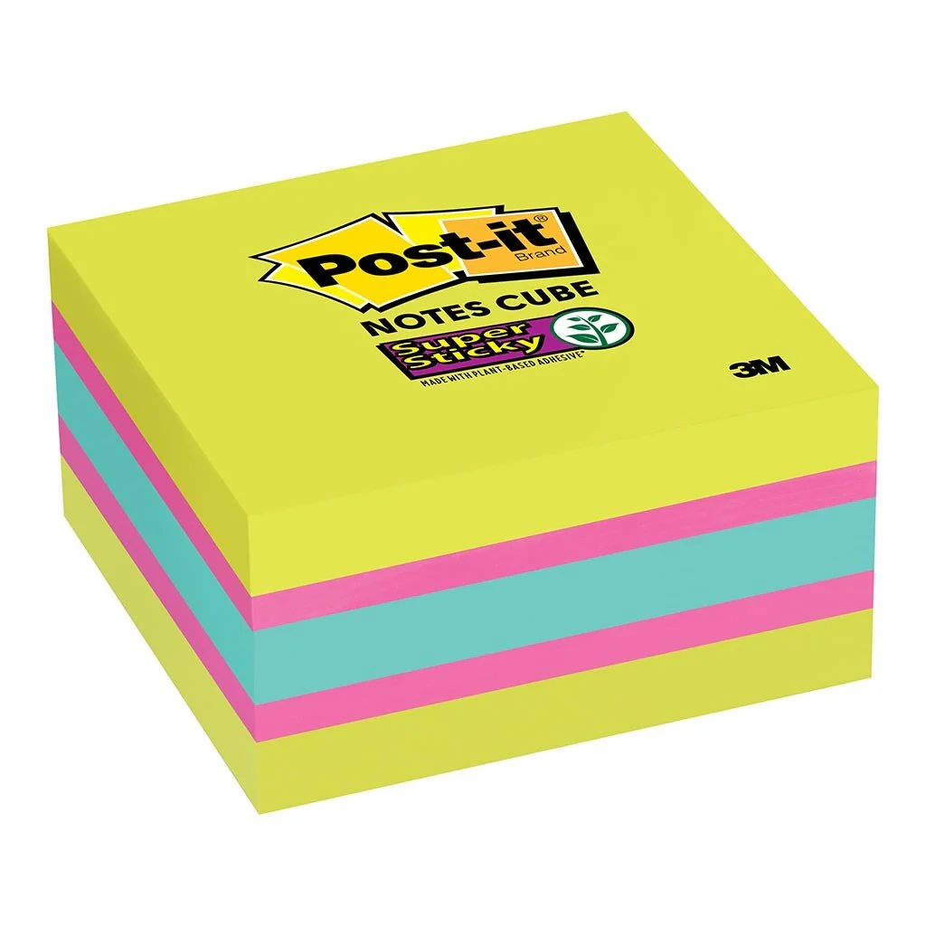Post-it Super Sticky Memo Cube 2027-ssgfa 76mm X 76mm 360 Sheet Cube - Nail Gallerys