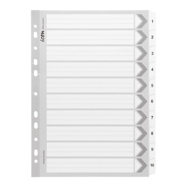 Icon Cardboard Indices With Reinforced Tabs 1-10 - Nail Gallerys