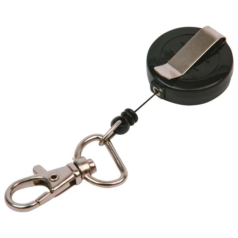 Dixon Key Card Reel Swivel Small Single Black - Nail Gallerys