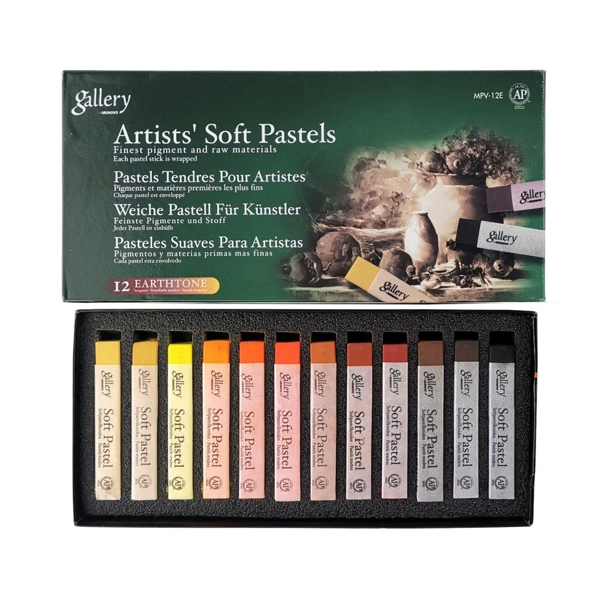 Mungyo Gallery Artists' Soft Pastels Set of 12 Earthtones - Nail Gallerys
