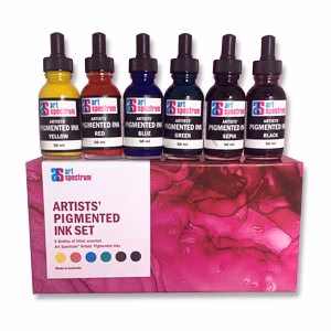 Art Spectrum Pigmented Inks Set Of 6 X 50ml - Nail Gallerys