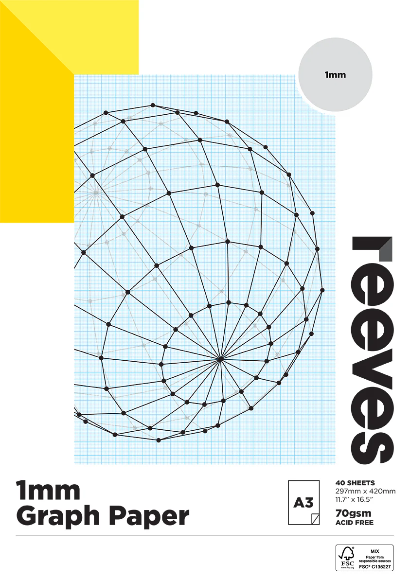 Reeves Graph 1mm 70gsm 40 Sheet Pads - Nail Gallerys