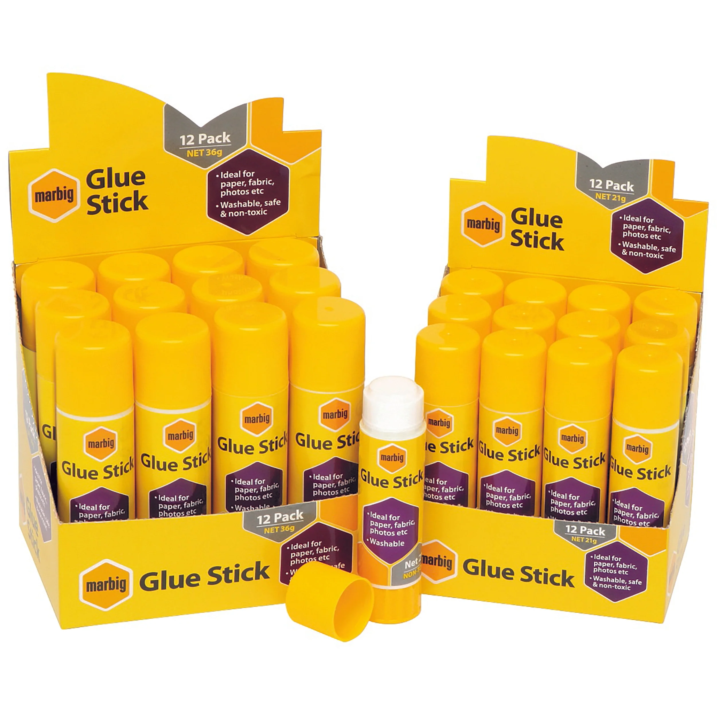 Marbig Glue Stick Large (35gm) Pack Of 12 - Nail Gallerys