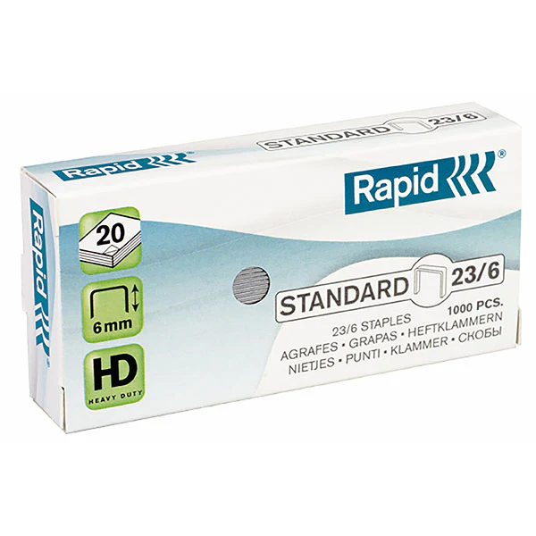 Rapid Staples 23/6mm Box Of 1000 - Nail Gallerys