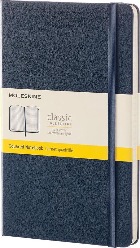 Moleskine Large Square Sapphire Blue Hard Cover Notebook - Nail Gallerys