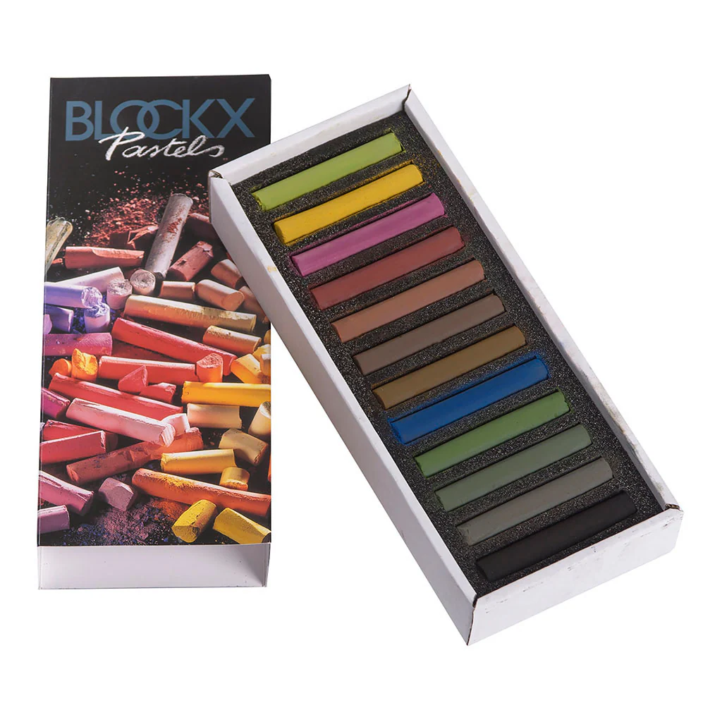 BLOCKX Soft Artists' Pastels Assorted Dark Colours Set of 12 - Nail Gallerys