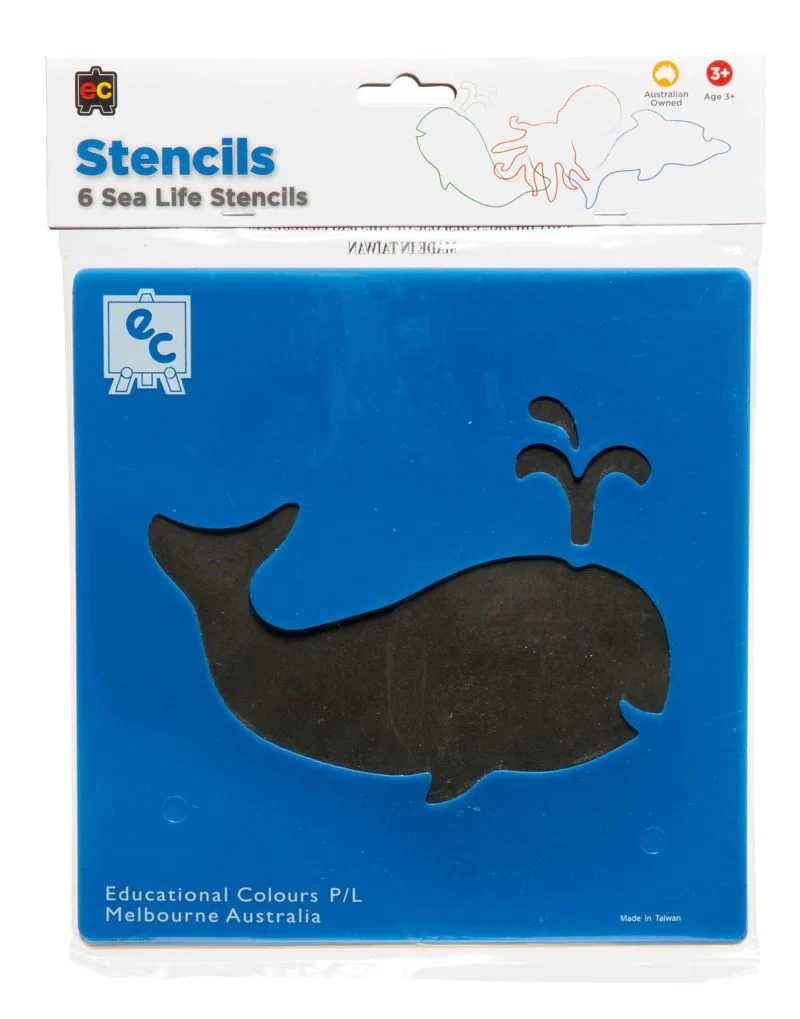 EC Sea Life Stencil Set Set Of 6 - Nail Gallerys