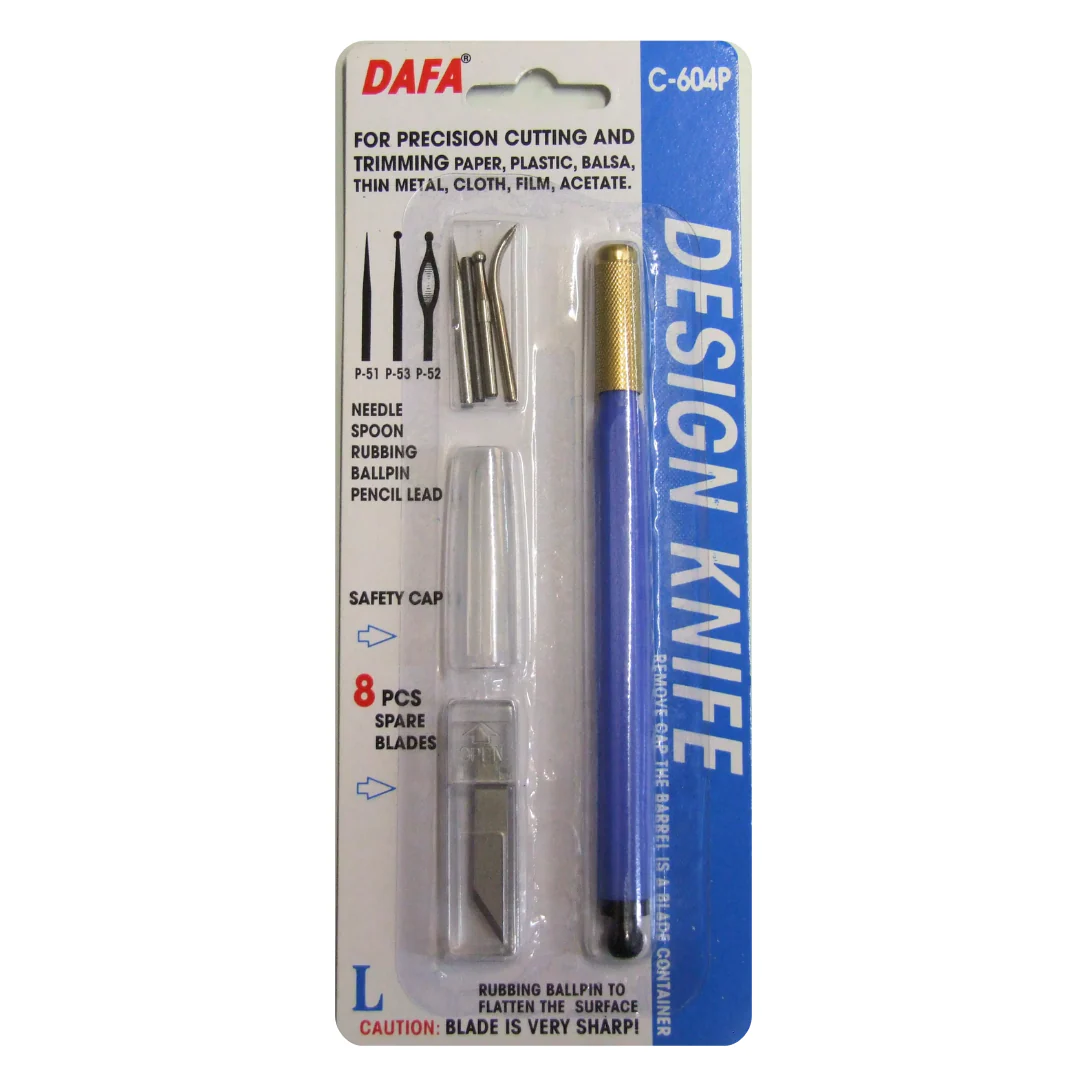 Dafa C-604P Design Knife Pen With 8 Blades And 3 Nibs - Nail Gallerys