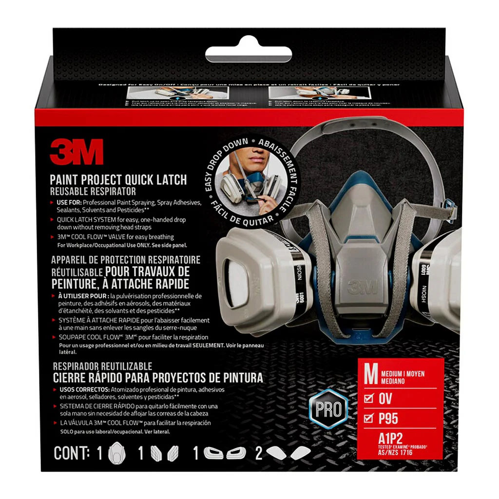 3M Paint Project Respirator Quick Latch - Nail Gallerys