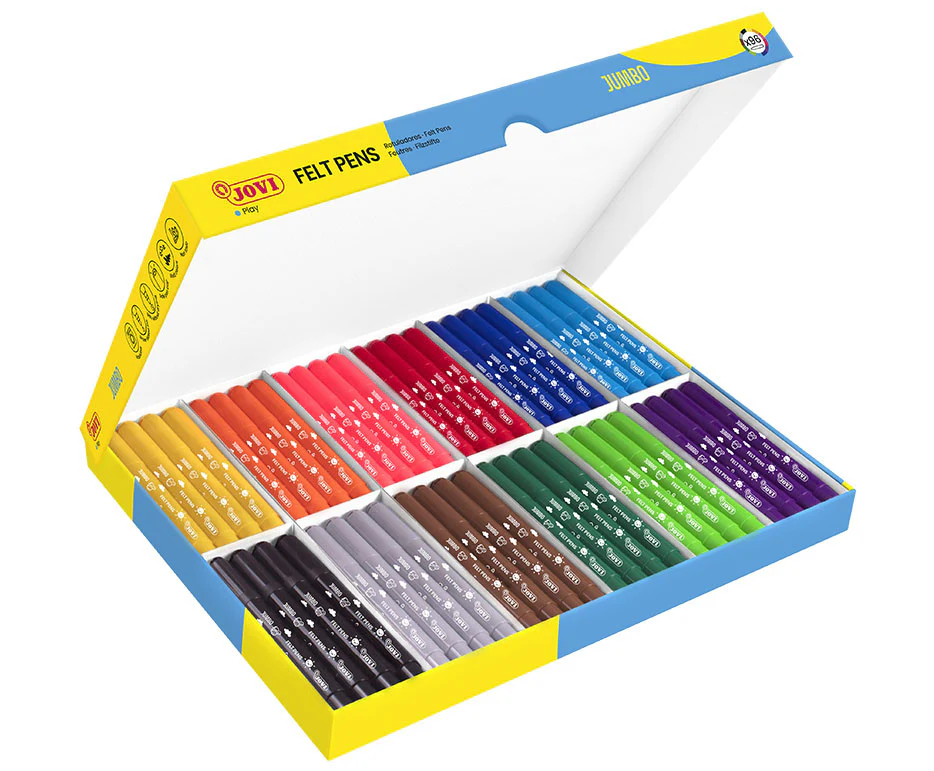 Jovi Washable Maxi Felt-tip Pens Economy Pack Of 96 - Nail Gallerys